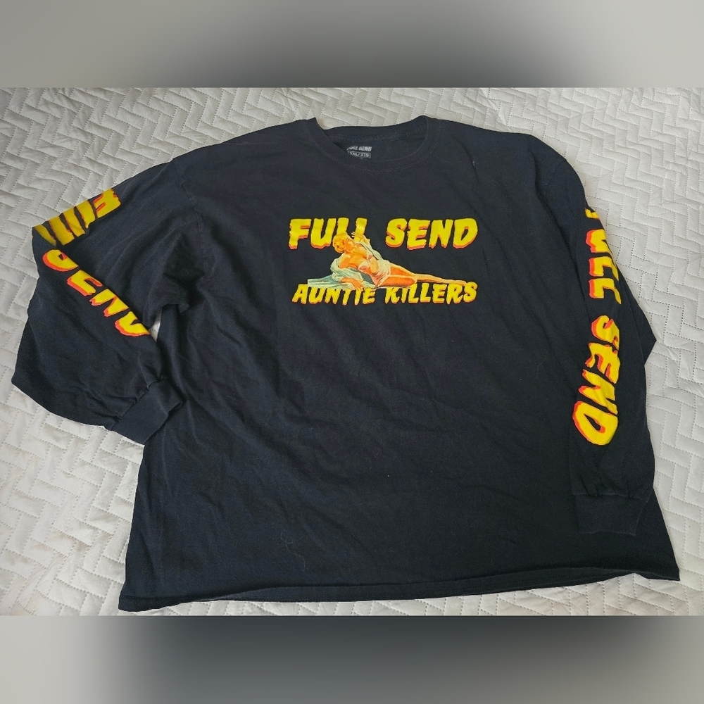 Full Send Auntie Killers Black Graphic Long Sleeve T-Shirt